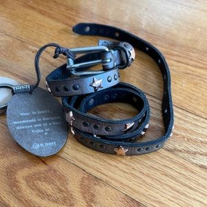 Studded leather belt Handmade in Germany